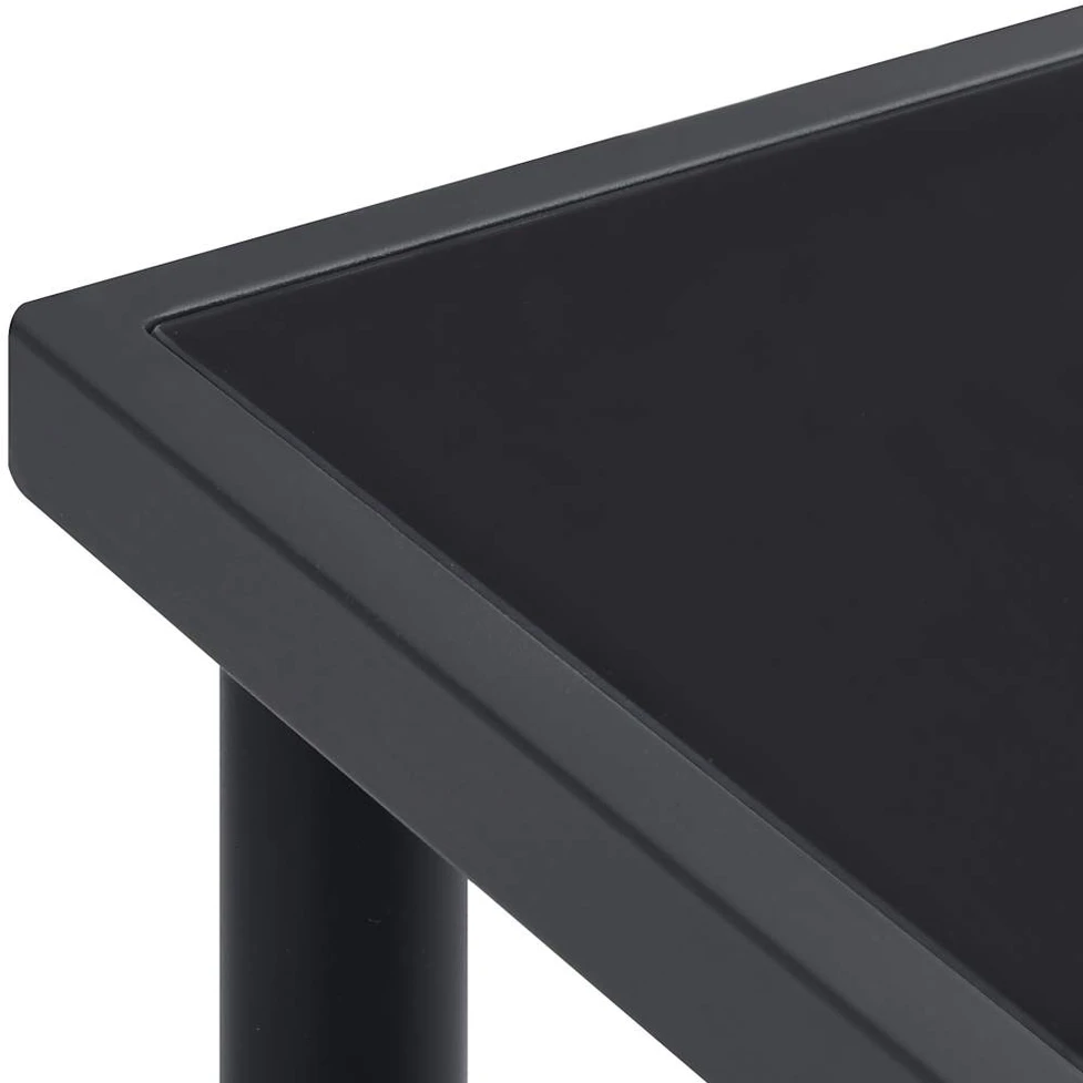 Lauko valgomojo stalas, antracito, 190x90x74cm, plienas