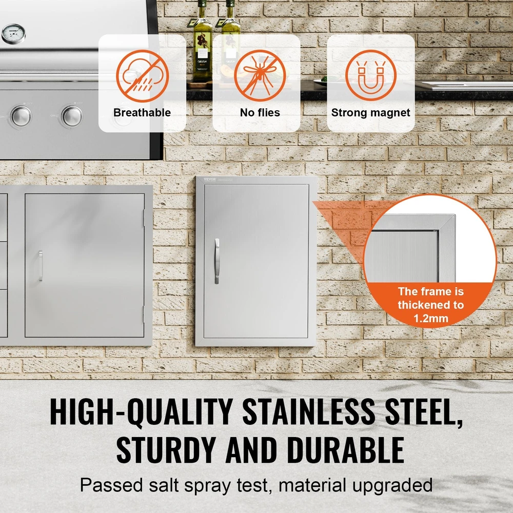 VEVOR stainless steel virtuvės lauko durys