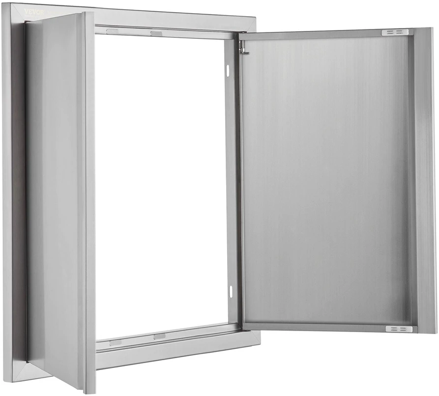 VEVOR Lauko virtuvės durys 610x610 mm, nerūdijančio plieno