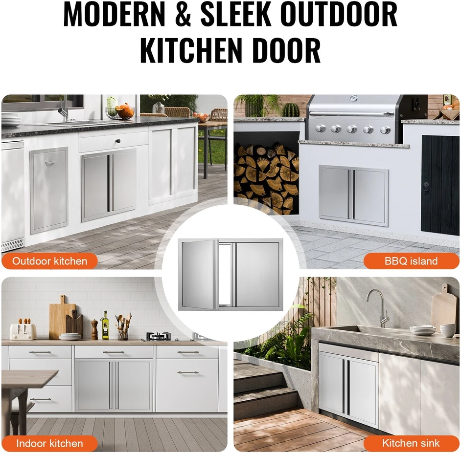 VEVOR Lauko virtuvės dvigubos durys 774x532 mm