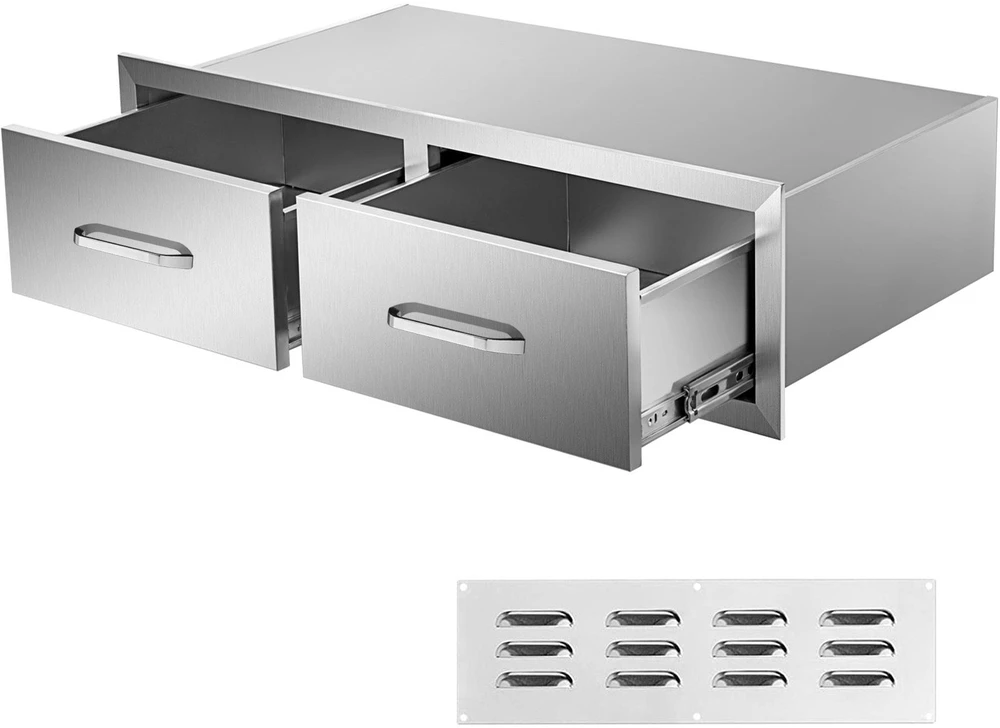 Vevor 75x25 cm BBQ stalčius su spintele