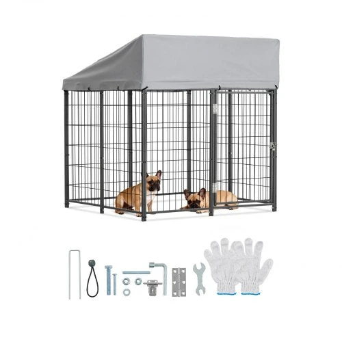 Lauko voljeras šunims VEVOR SKU2025001, 1,12 x 1,15 x 1,25 m