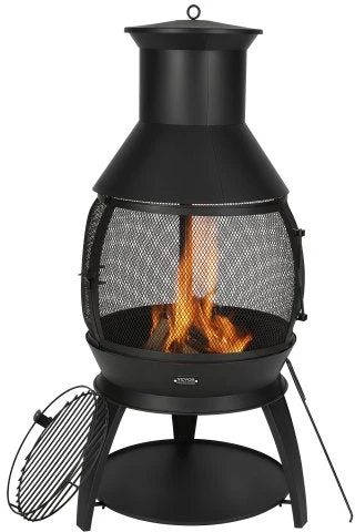 Vevor 56 cm lauko kaminas su kepsnine