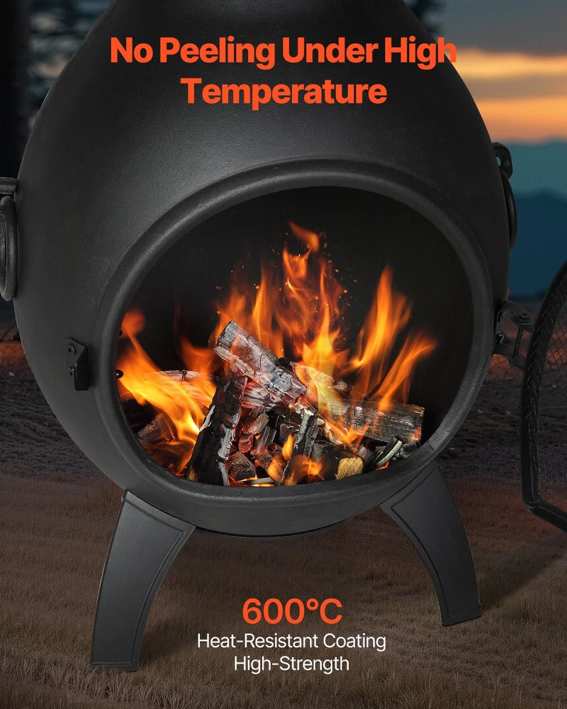 VEVOR 56 cm lauko aliuminė kaminė su kepsnine