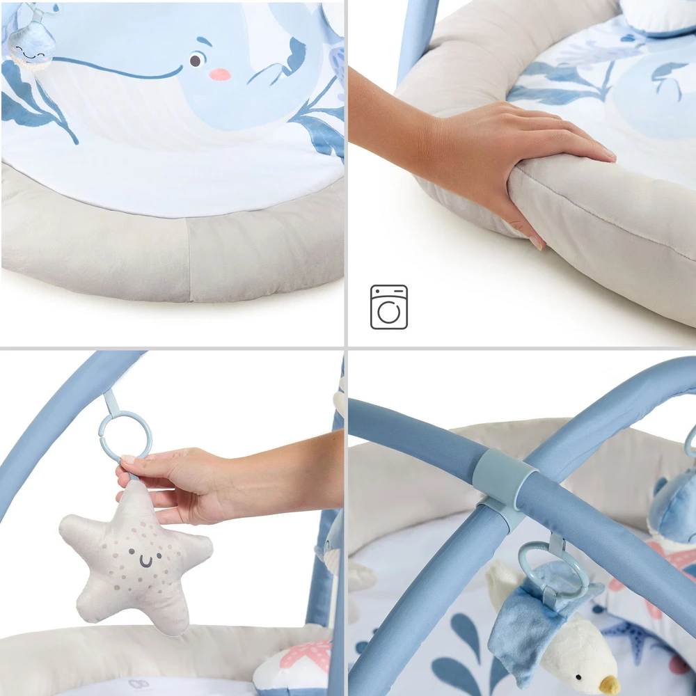 Lavinamasis kilimėlis su lankais Kinderkraft Cozyplay Nordic Breeze