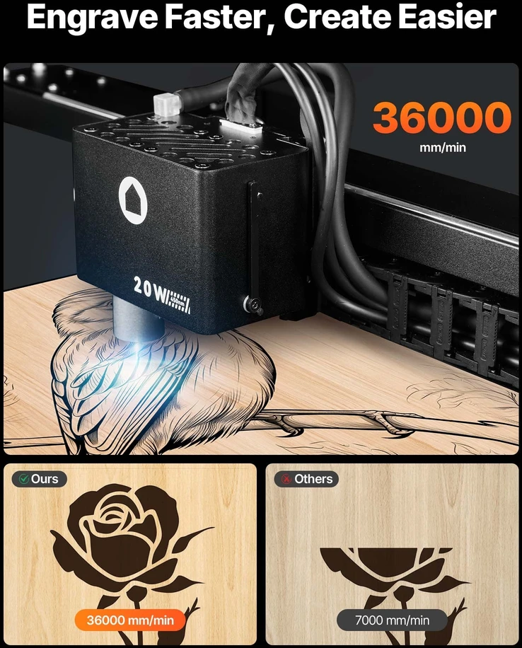 VEVOR 20W lazerinis graviravimo aparatas