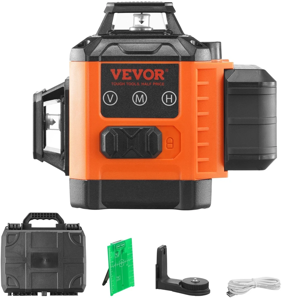 VEVOR 100ft žalias kryžminis lazerinis gulsčias