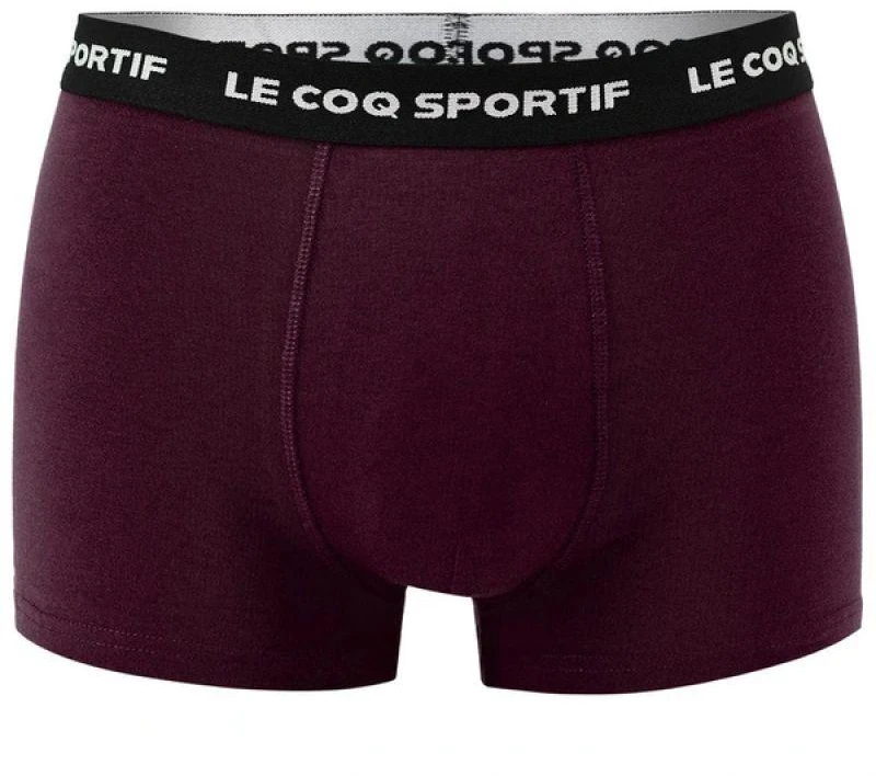 Le Coq Sportif vyriškos bokserės, 3 vnt. pakuotė, juodos, pilkos ir bordo spalvos