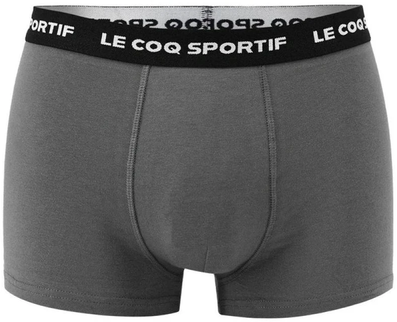 Le Coq Sportif vyriškos bokserės, 3 vnt. pakuotė, juodos, pilkos ir bordo spalvos