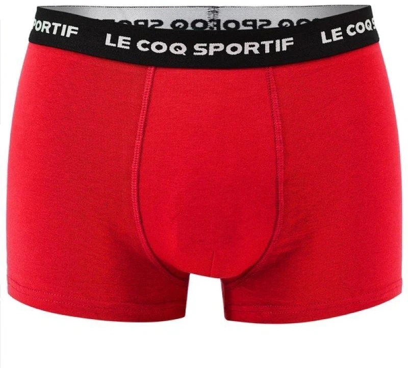Le Coq Sportif vyriškos bokserių stiliaus kelnaitės, 3 vnt., raudonos, pilkos, tamsiai mėlynos