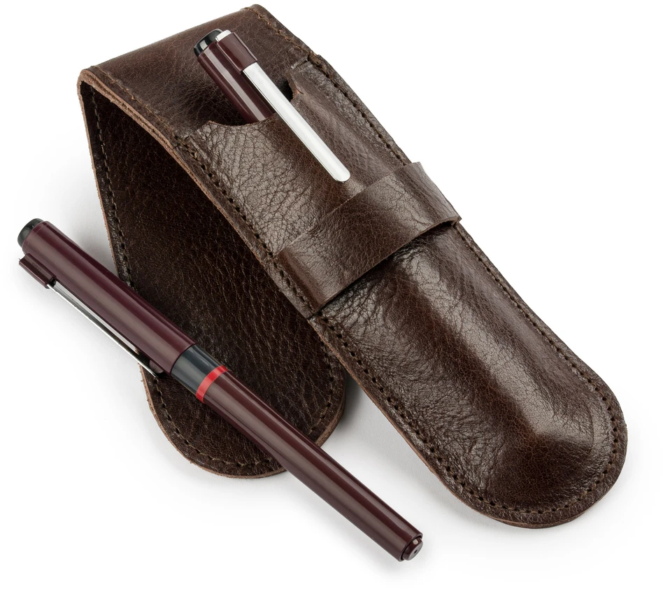 Solier Accessories Leather men s pen case SA12 CAMEL