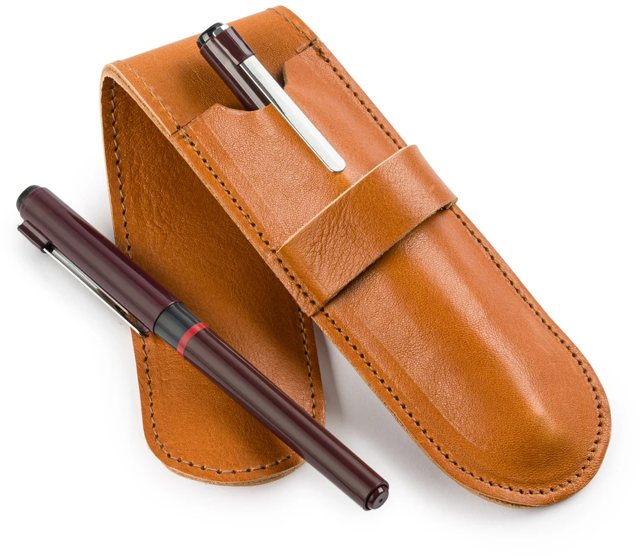 Solier Accessories Leather men s pen case SA12 CAMEL