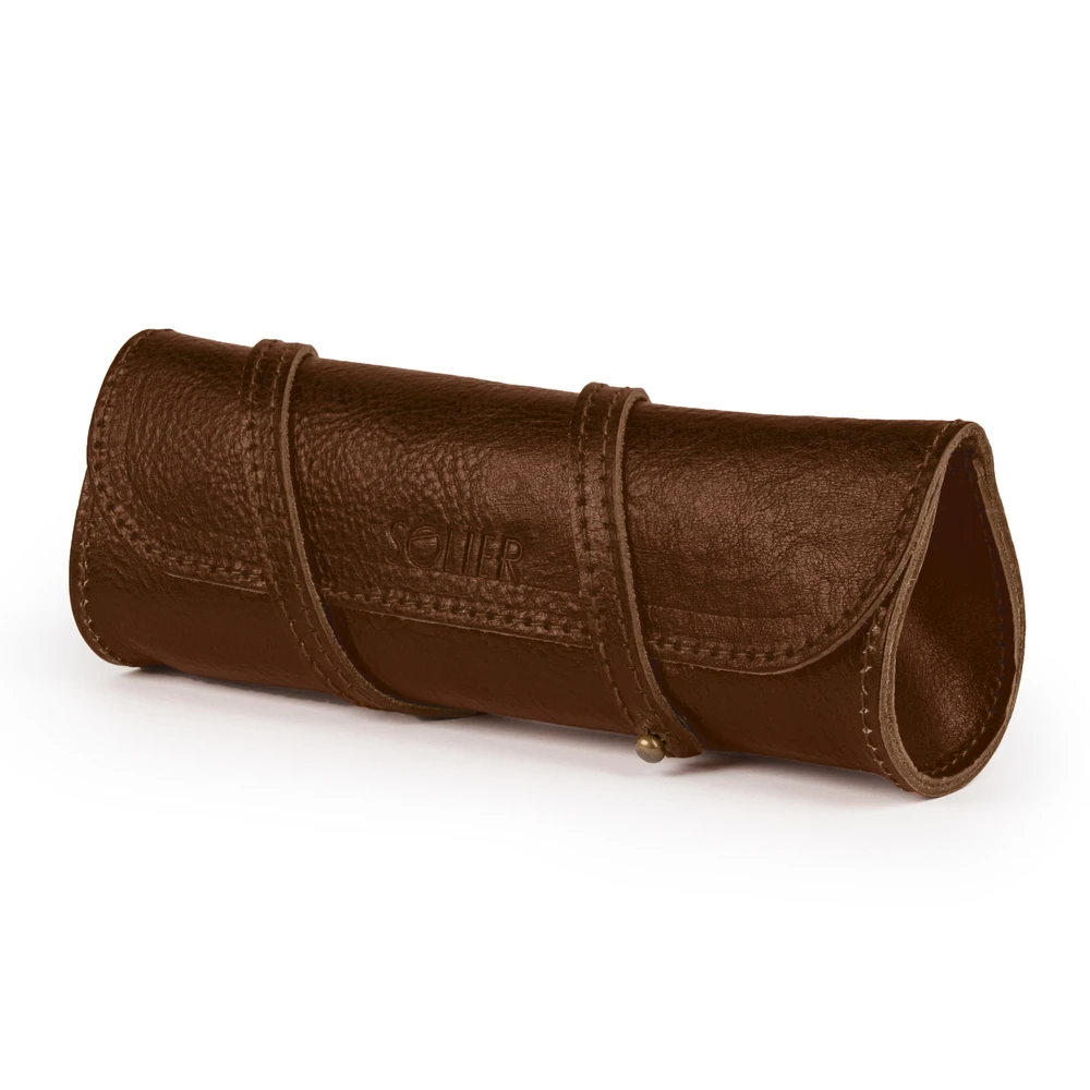 Solier Accessories Leather men s pen case SA12 DEEP Raudonas