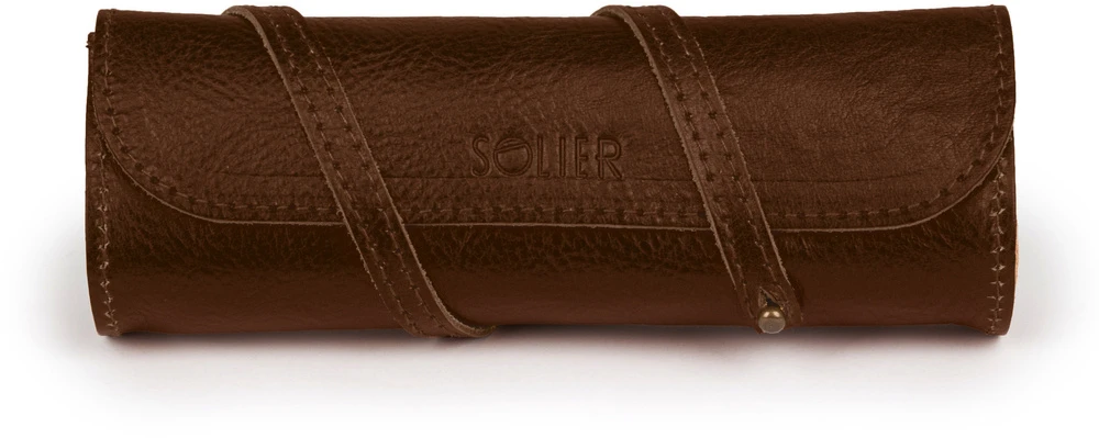 Solier Accessories Leather men s pen case SA12 DEEP Raudonas