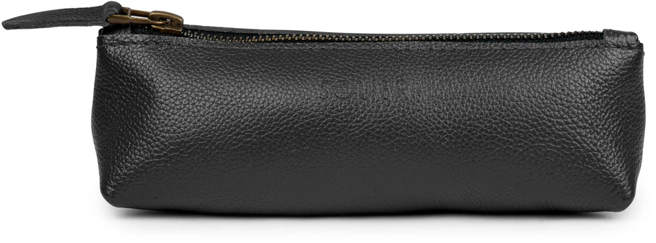 Solier Accessories Leather pencil case Solier SA51 juodas
