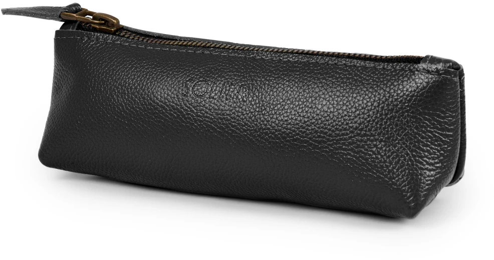 Solier Accessories Leather pencil case Solier SA51 juodas