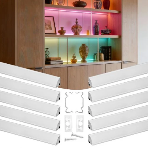 VEVOR V formos LED aliuminio profilis, 10 vnt