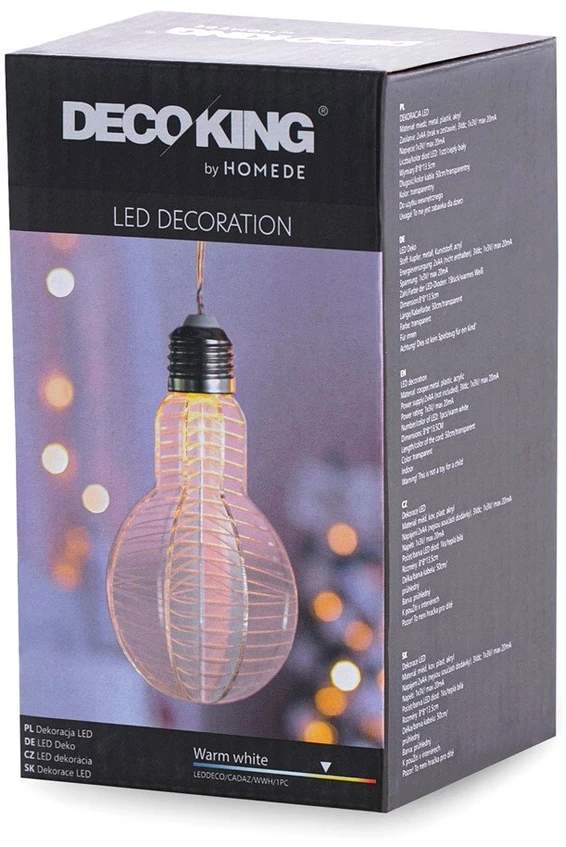 DecoKing LED dekoracija CADAZ šiltai balta 1 vnt