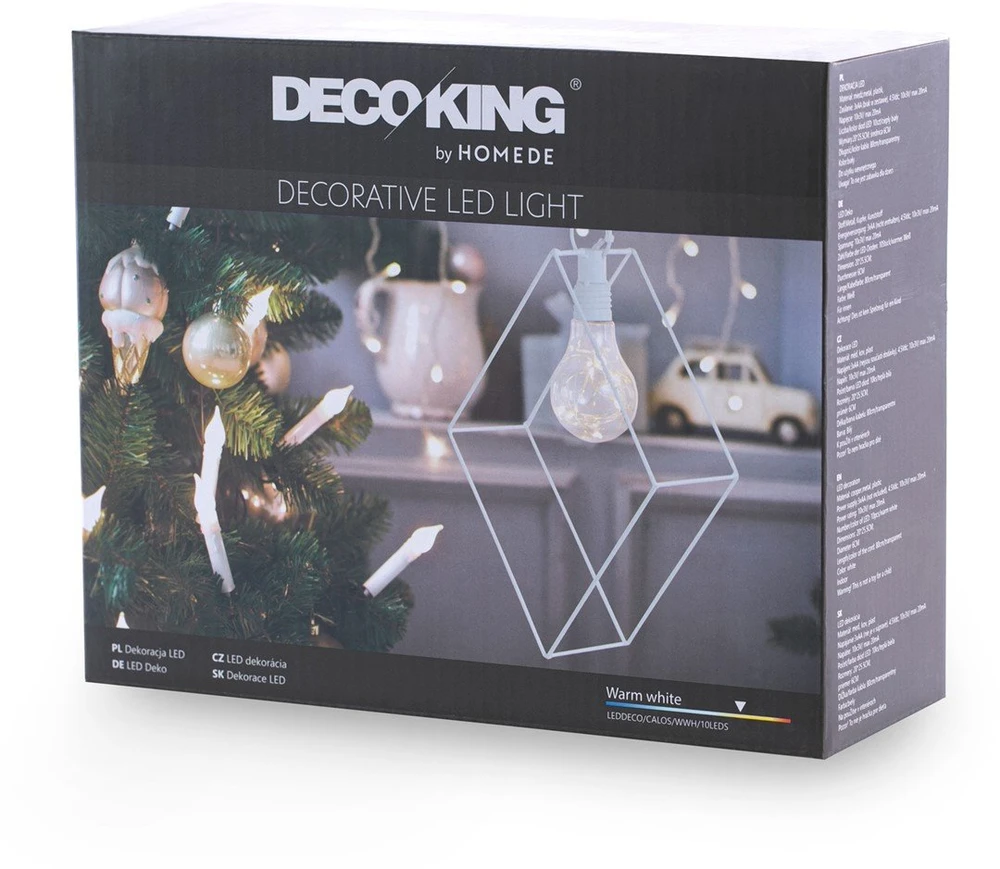 DecoKing LED dekoracija CALOS WWH 10LEDS