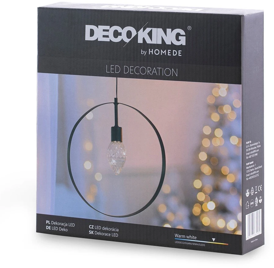 Pakabinamas šviestuvas DecoKing LED dekoracija Duara WWH (5 LED)