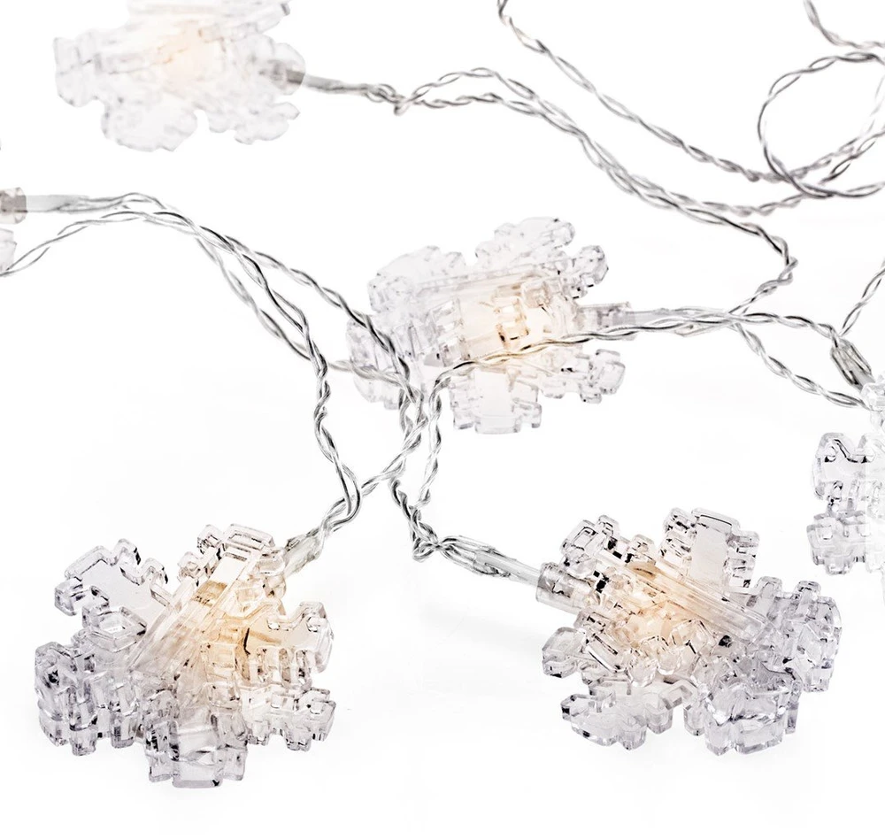 DecoKing LED dekoratyvinė girlianda Snowflake, 10 LED