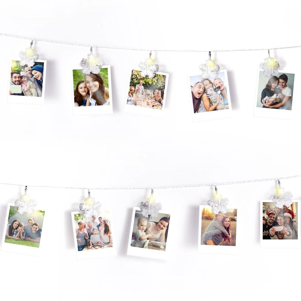 DecoKing LED dekoratyvinė girlianda Snowflake, 10 LED