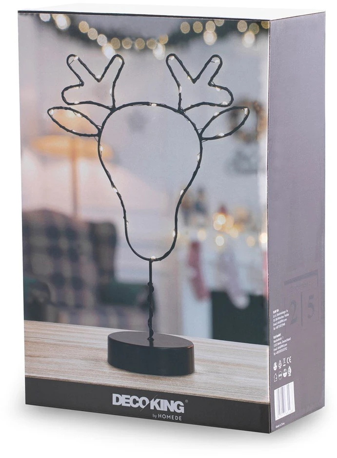 DecoKing LED dekoracija Luna Reindeer