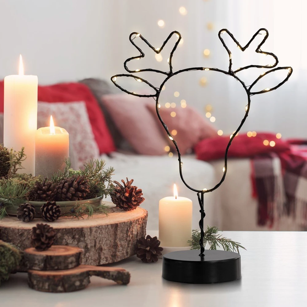 DecoKing LED dekoracija Luna Reindeer