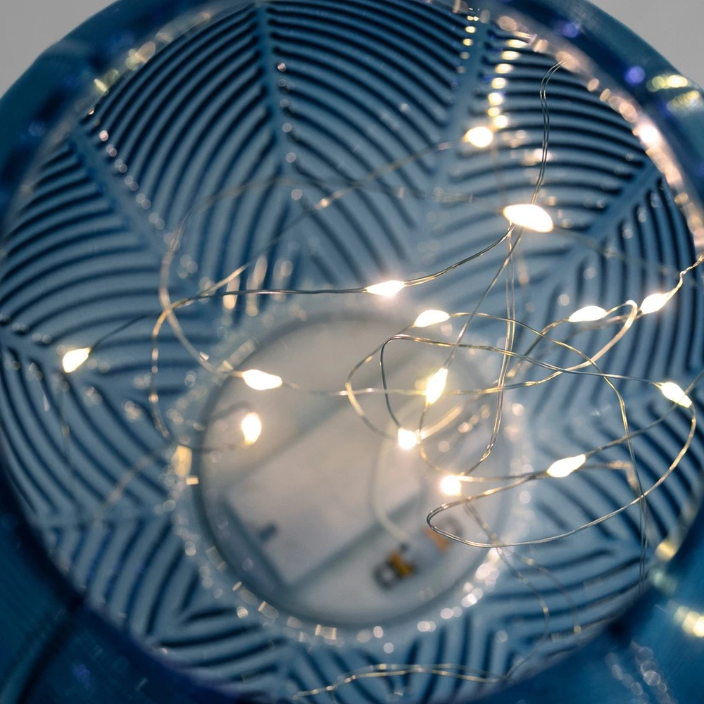 AmeliaHome LED dekoracija Murcia tamsiai mėlyna 16 × 17,5 cm