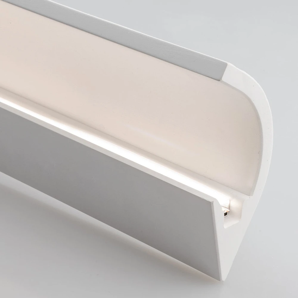 LED gipsinis profilis su dangteliu GIMEL, baltas, 1m