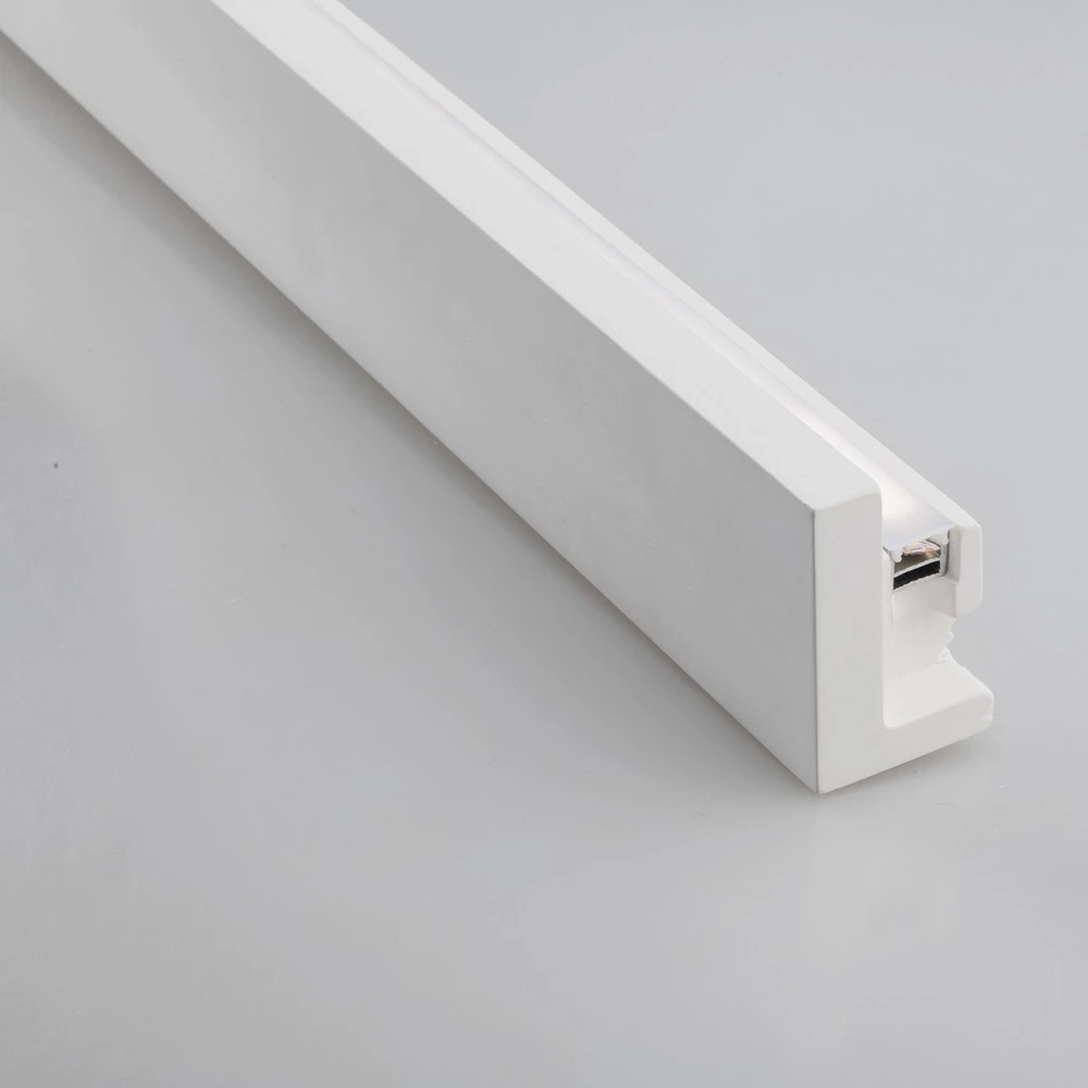 LED gipsinis profilis su dangteliu MONO, baltas, 1m
