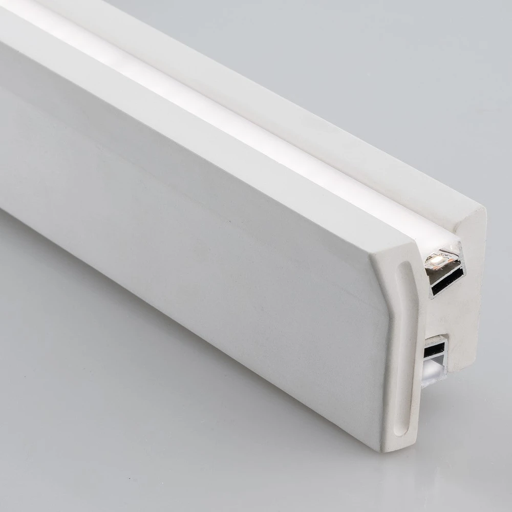 LED gipsinis profilis su dangteliu PROFY, baltas, 1m