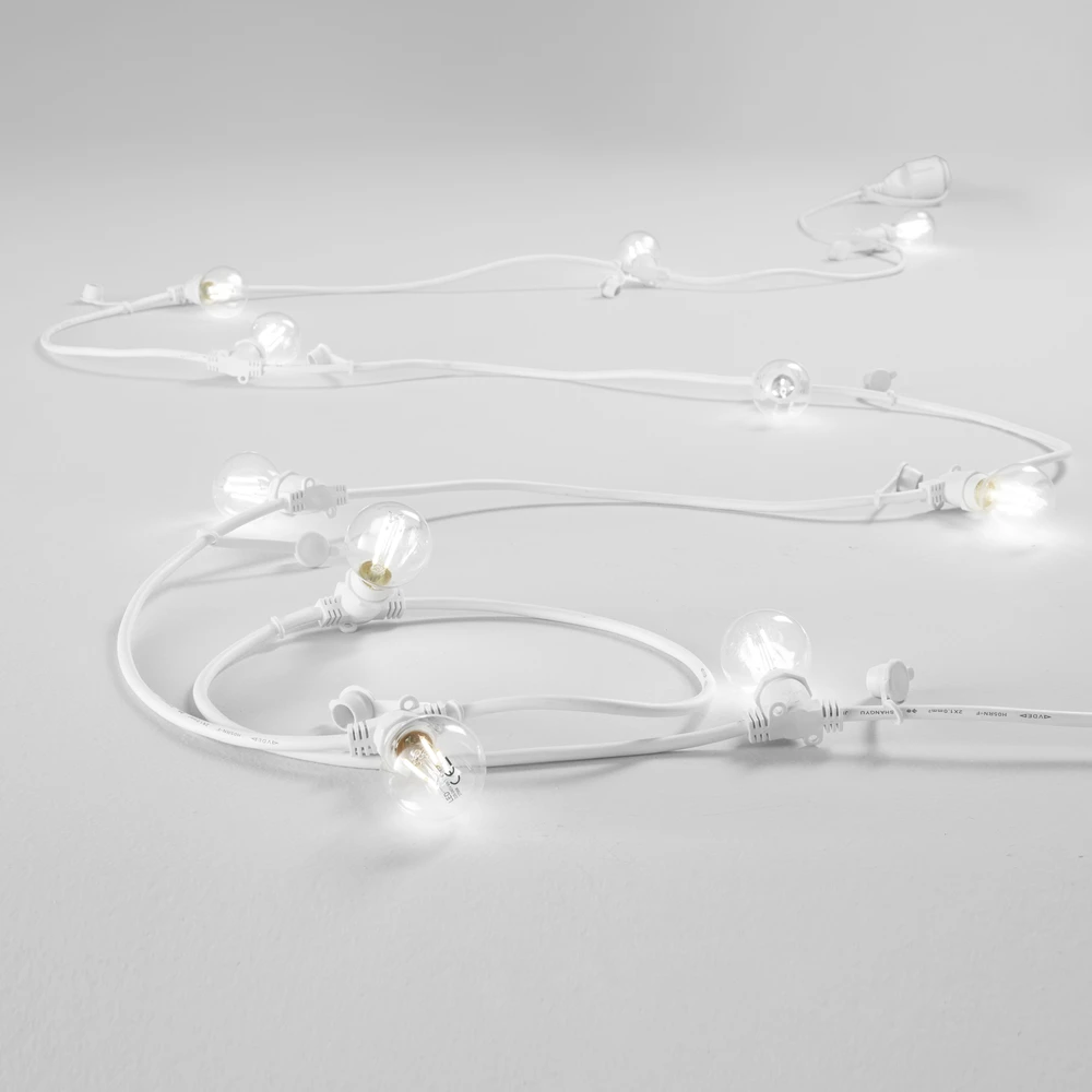 LED girlianda PICNIC, balta, 10xE14, 5m