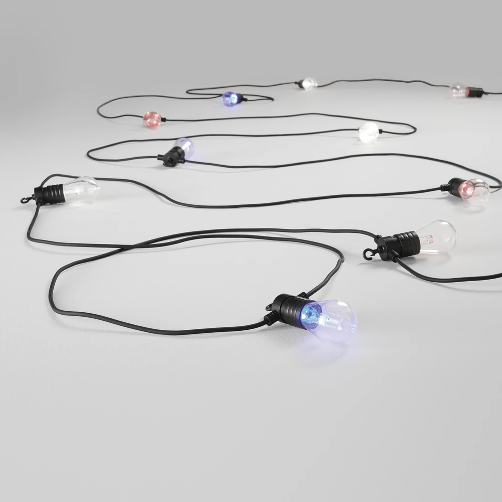 LED girlianda PICNIC, juoda, 10m, IP65