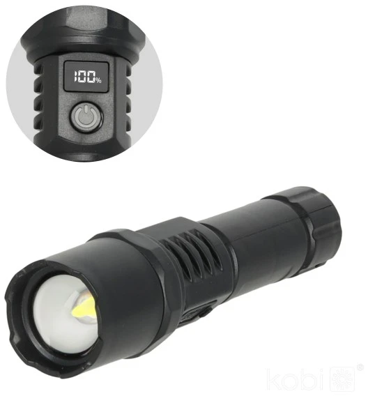 LED įkraunamas žibintuvėlis X-MPR 2 LED2B, juodas, 6000K