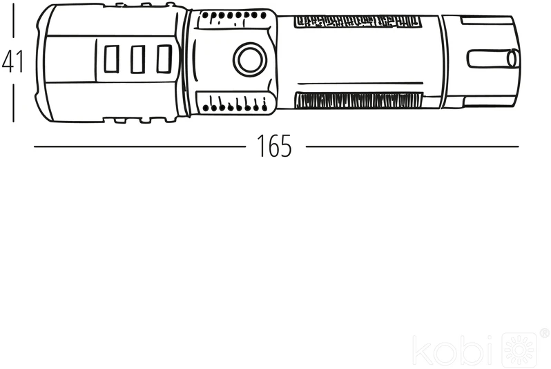 LED įkraunamas žibintuvėlis X-MPR 3, juodas, 6000K