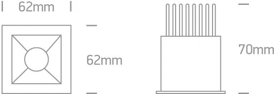 LED įleidžiamas šviestuvas, baltas, 3000K, 50107B/W/W