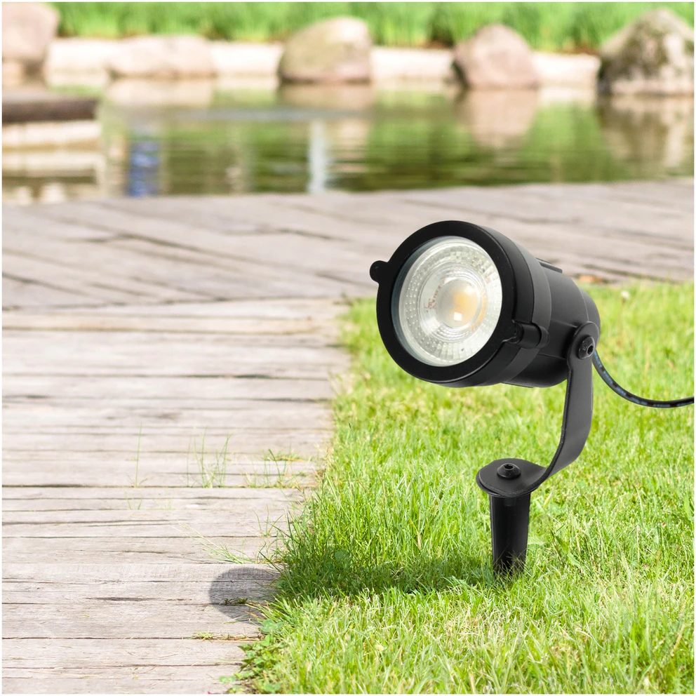 LED įsmeigiamas šviestuvas BLAKE, GU10, juodas, IP65