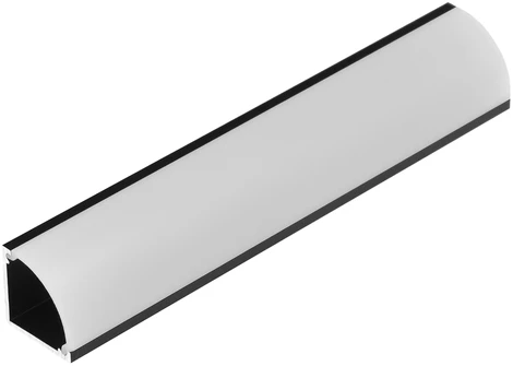 LED juostos kampinis profilis CABI12 DUO E, juodas, 2m