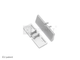 LED juostos profilio BACK10 užbaigimo elementas su skyle, sidabrinis