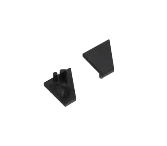 LED juostos profilio CORNER10.v2 užbaigimai, juodi, 2vnt.