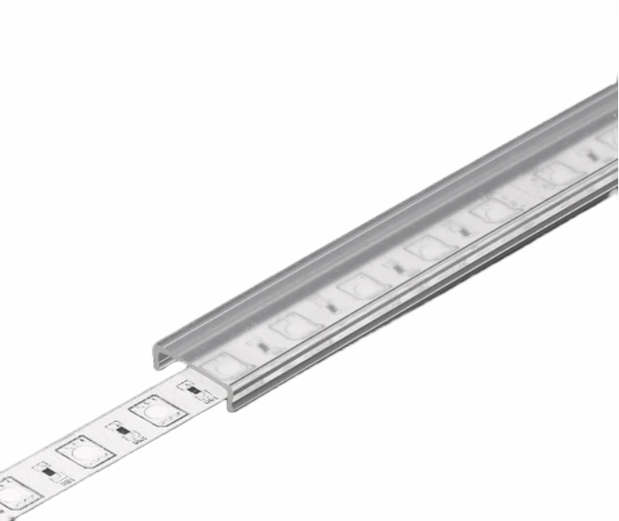 LED juostos profilio dangtelis C CLICK, skaidrus, 3m