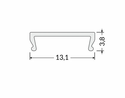 LED juostos profilio dangtelis C CLICK, baltas, 1m