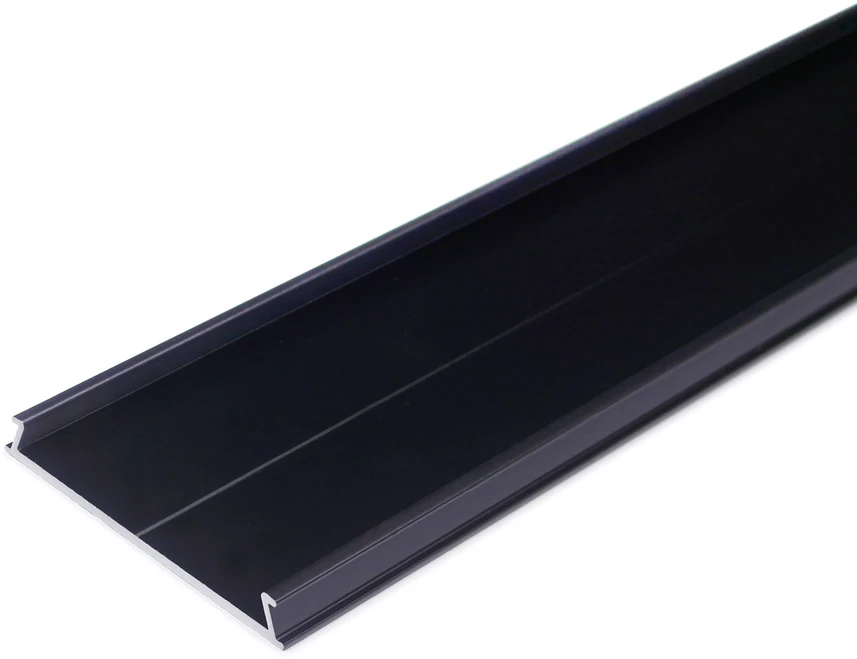 LED juostos profilio dangtelis C10, juodas, 2m
