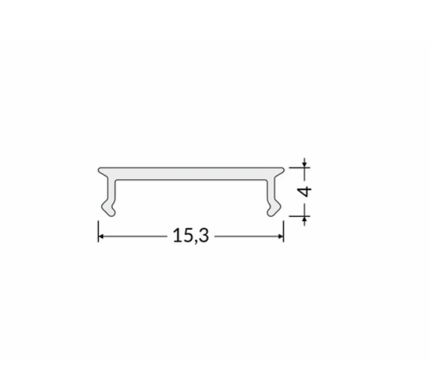 LED juostos profilio dangtelis C3 CLICK, skaidrus, 1m