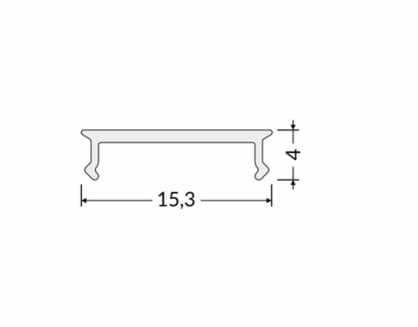LED juostos profilio dangtelis C3 CLICK, baltas, 1m