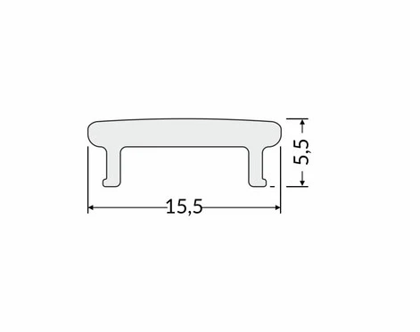 LED juostos profilio dangtelis K CLICK, baltas, 4m