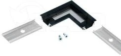 LED juostos profilio GROOVE10 kampinis sujungimas L, juodai anoduotas