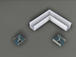LED juostos profilio SMART10 kampinis sujungimas 90° (baltai nudažytas)