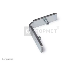 LED juostos profilio sujungimo elementas Q, 90°, išlenktas, cinkuotas.